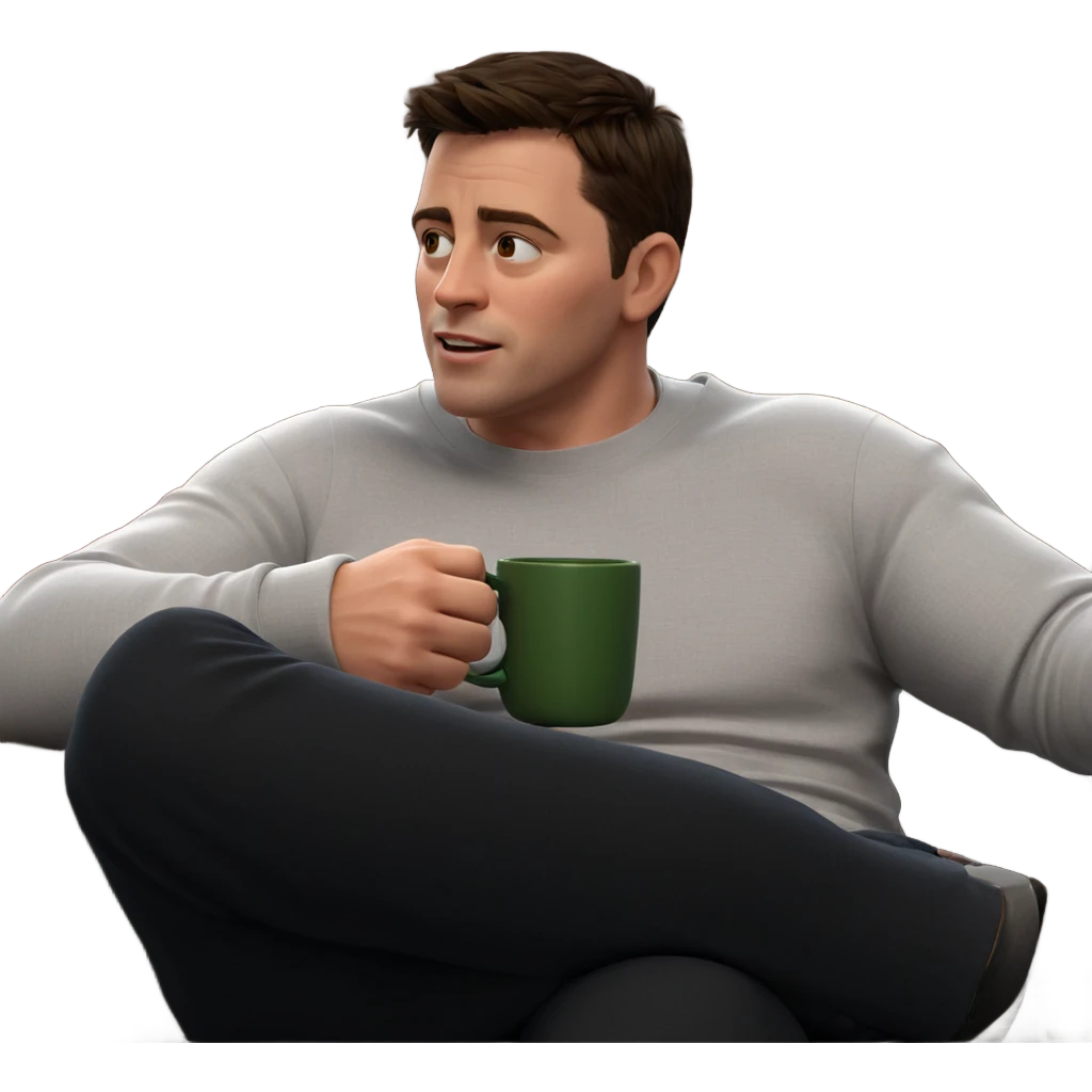 cozy indoor moment with mug emoji