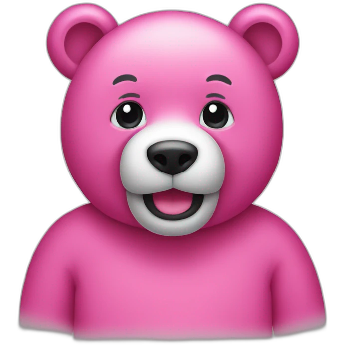 Create a pink bear  emoji