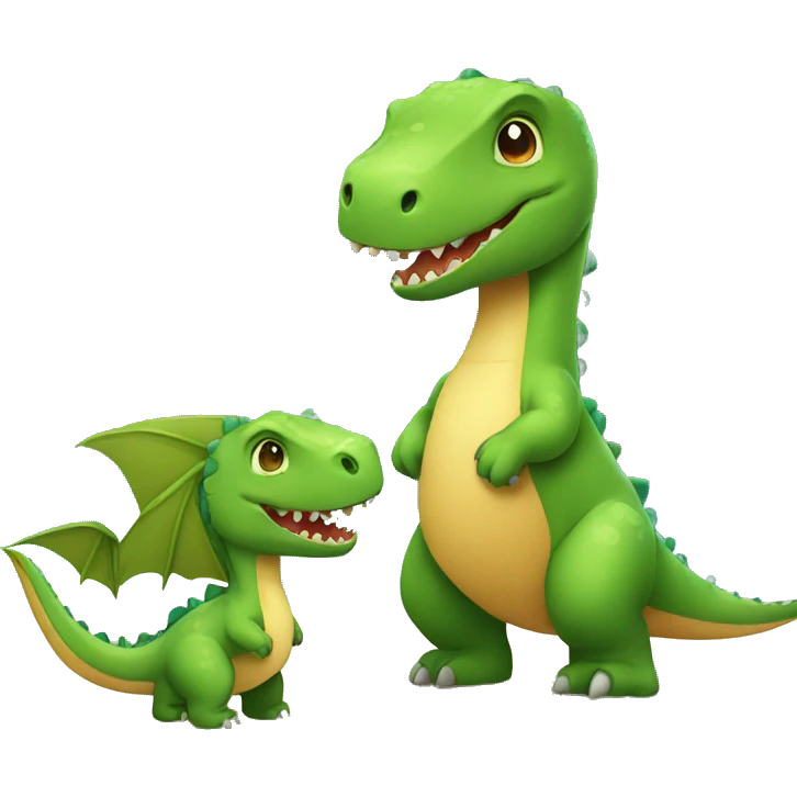 Dinosaur in love with dinosaur  emoji