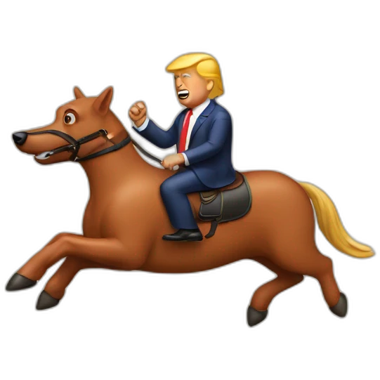 trump-riding-sausage emoji