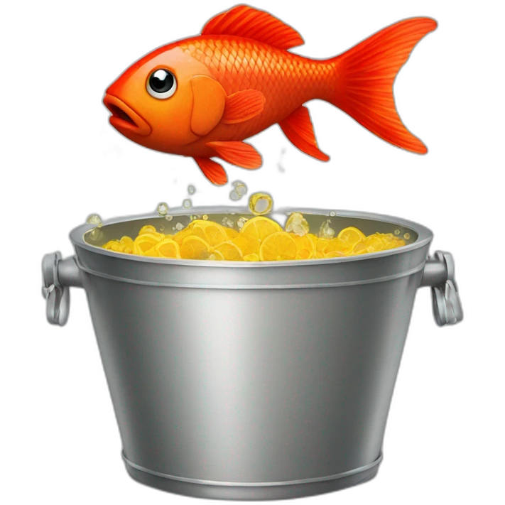red fish in a champagne bucket emoji