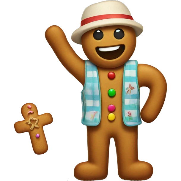 gingerbread man on vacation  emoji