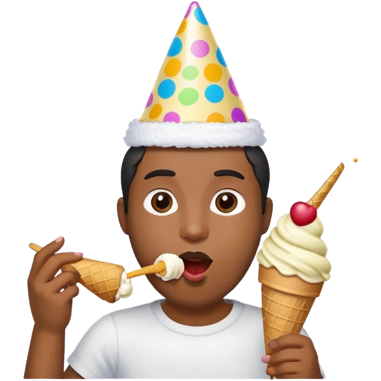 Chat and ice crean emoji