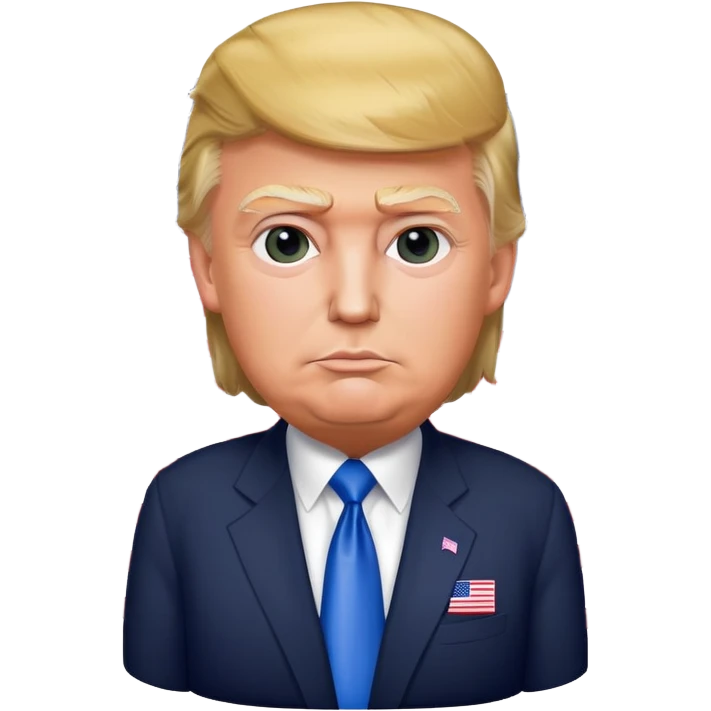 Donald Trump with USA flag emoji