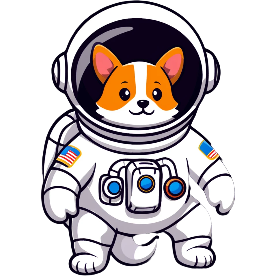 Perrito astronauta  emoji