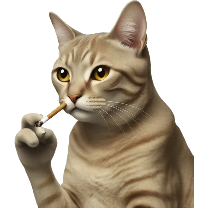 Cat smoking a cigarette emoji