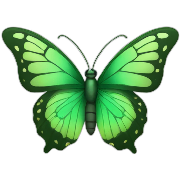 Butterfly with green wings emoji