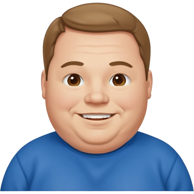 fat man wearing blue sweatshirt emoji
