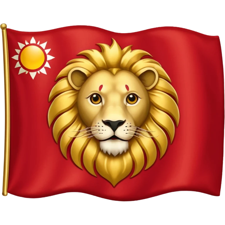 Iran flag with lion and sun emblem emoji