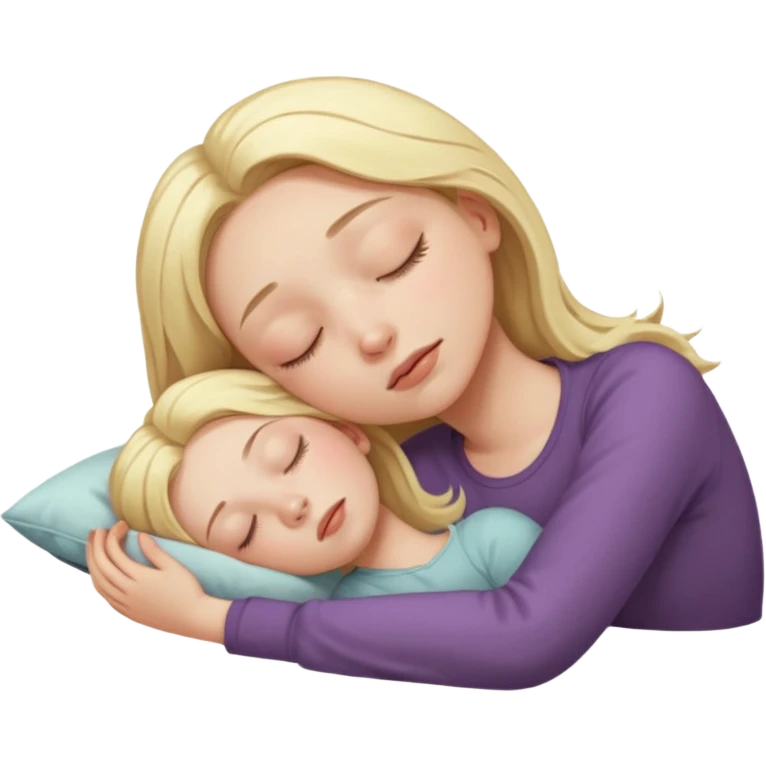 A blonde girl sleeping but make it look good emoji