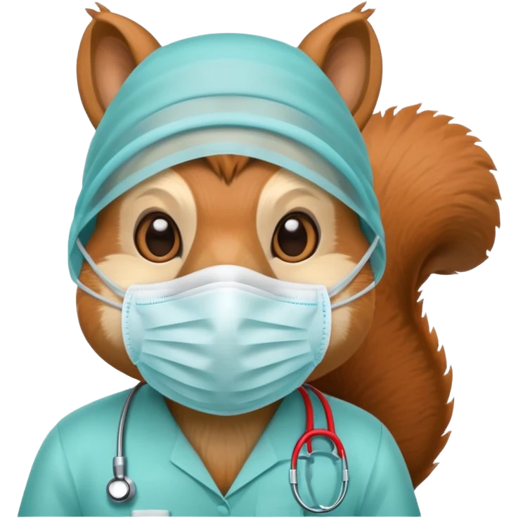 squirrel Wearing Medical Mask emoji