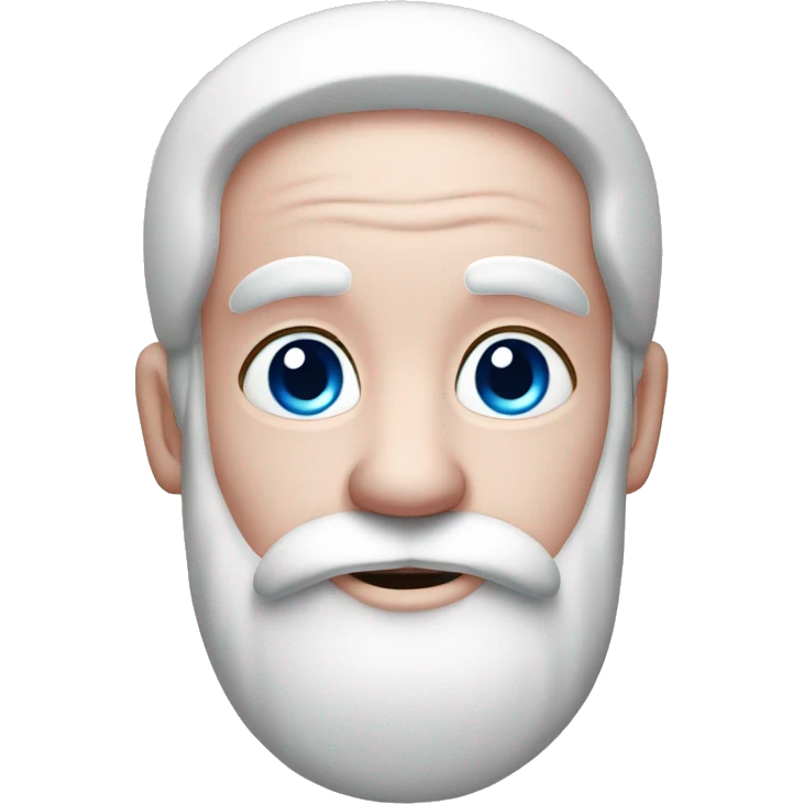 Light Pink Santa with blue eyes emoji