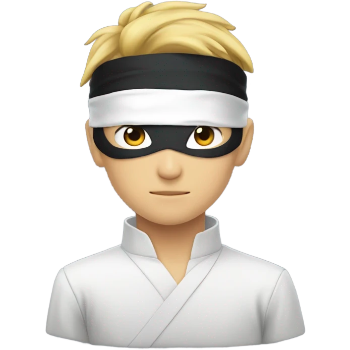 Satoru gojo with blindfold on young emoji