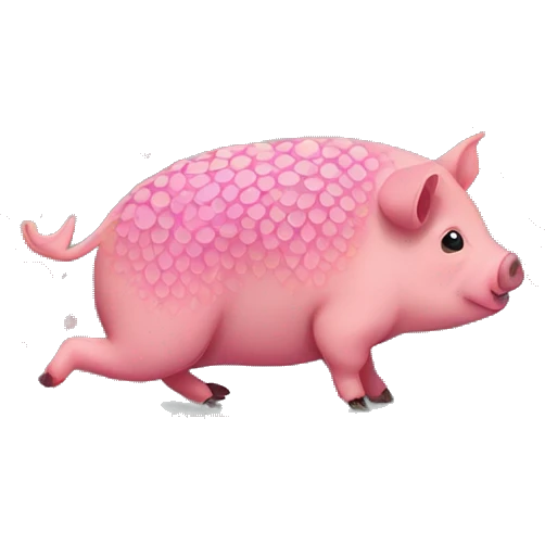 retro groovy hippie trippy floral patterns on a pig armadillo centipede emoji