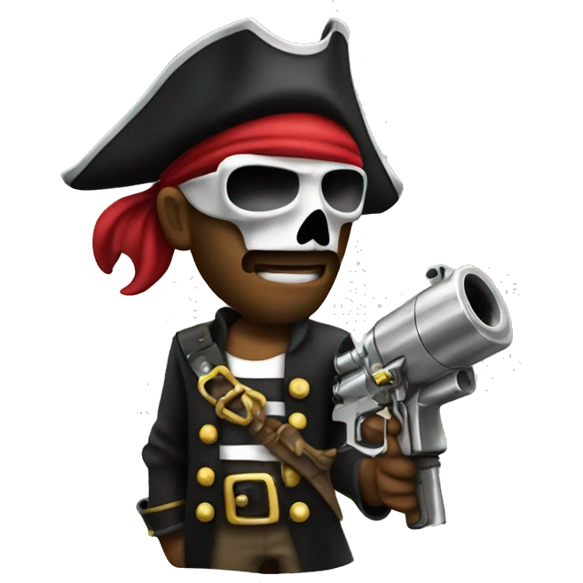 Pirate with a spraygun  emoji