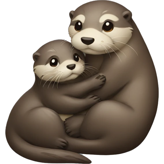 otter holding otter emoji