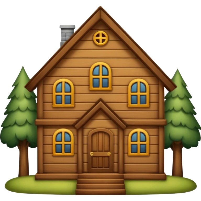 big wood house emoji