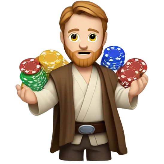 Obi wan kenobi with poker chips emoji