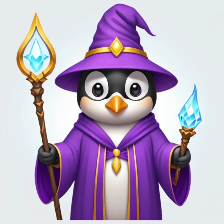 Penguin Wizard emoji