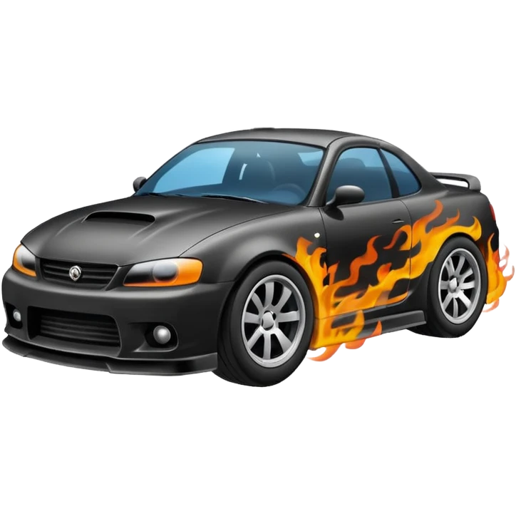 drifting car with tires smoke emoji