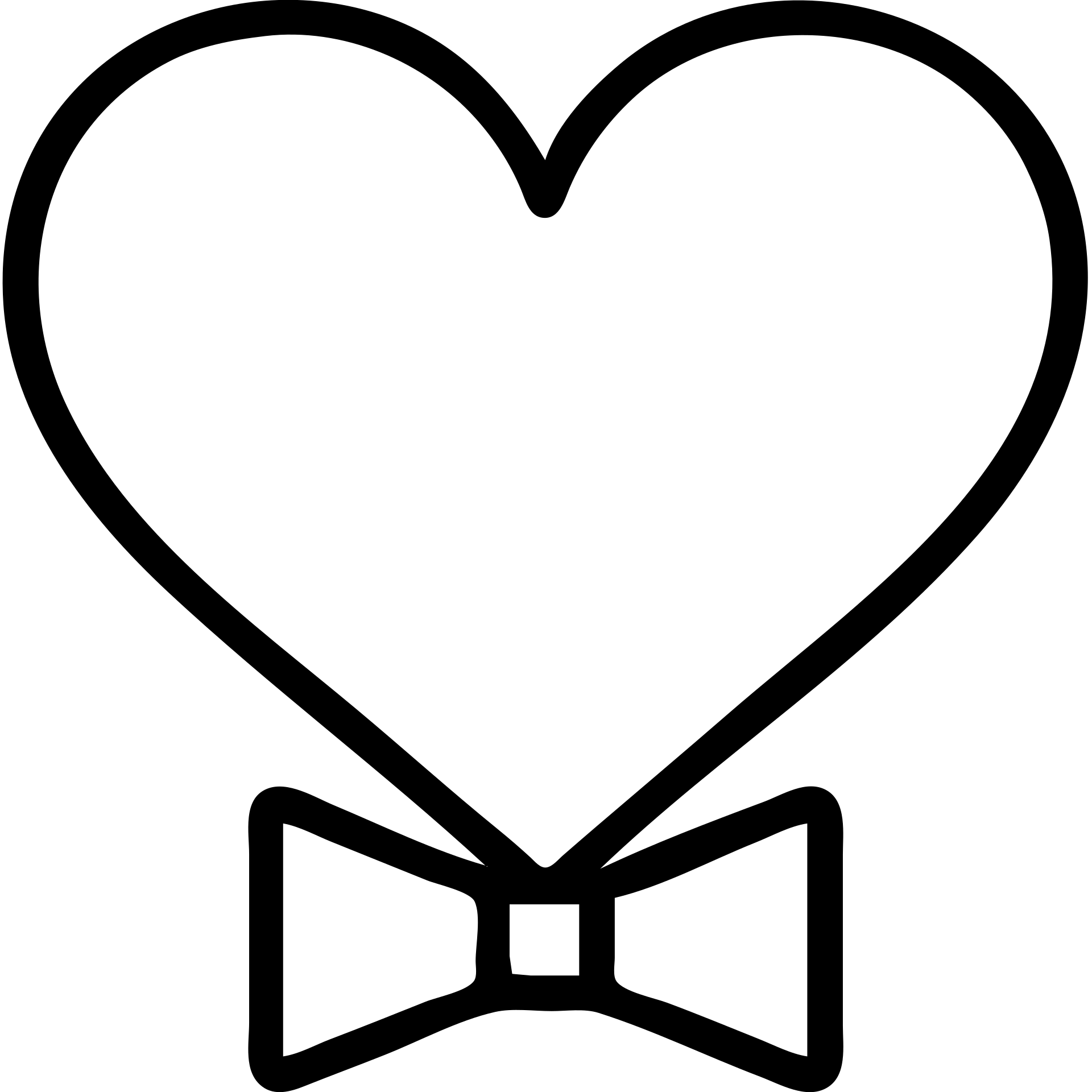 heart shape with a small bow tie, icon style, minimalistic emoji