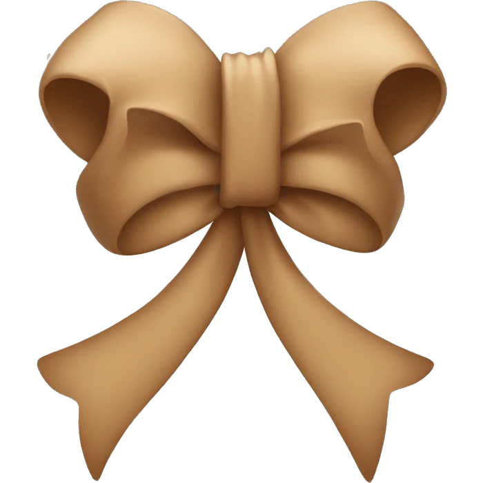 Light Brown bow  emoji