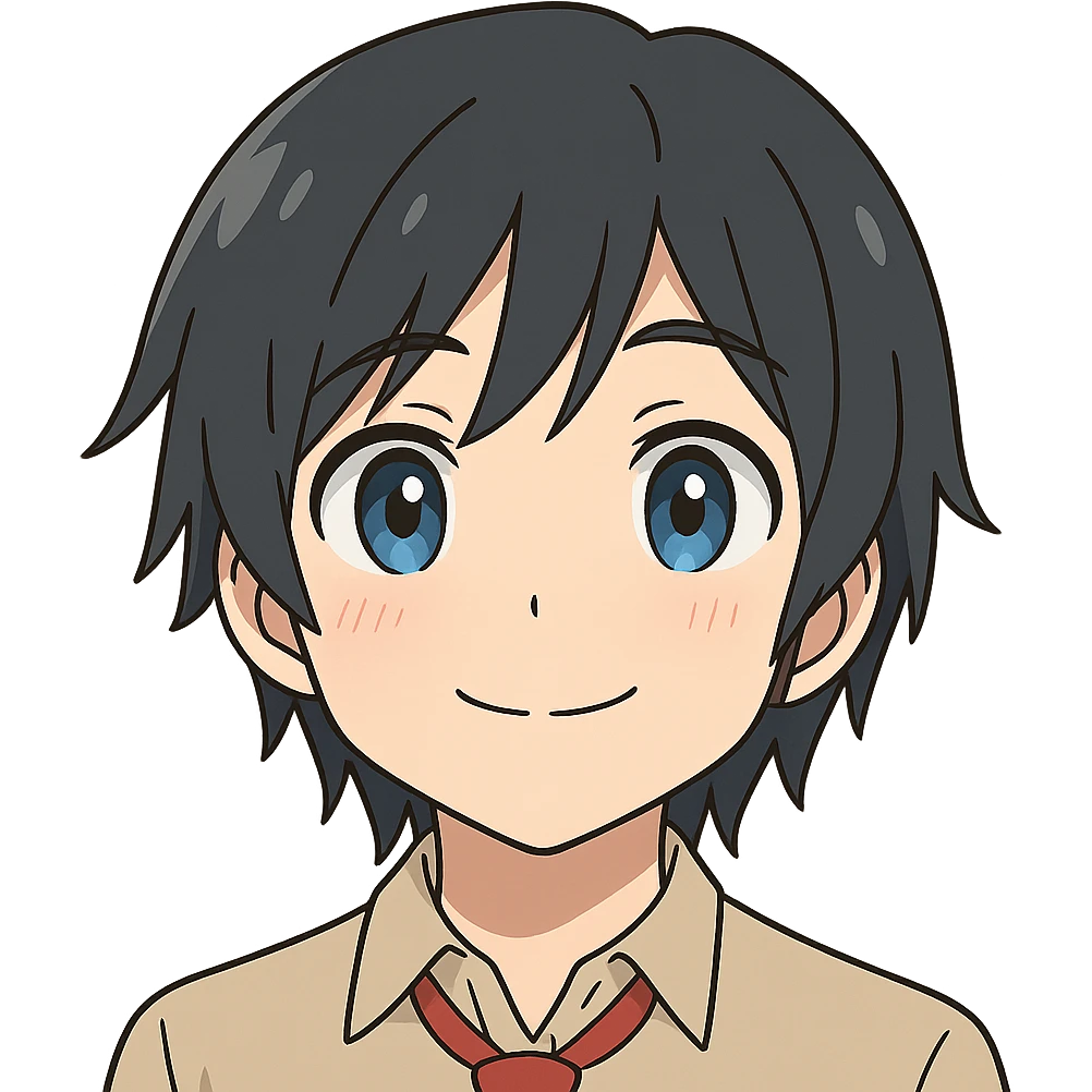 Anime-style emoji combining Hiro from 'Darling in the Franxx', Miamur from 'Horimiya', and Kanata Asai from 'Ovation Moments' emoji