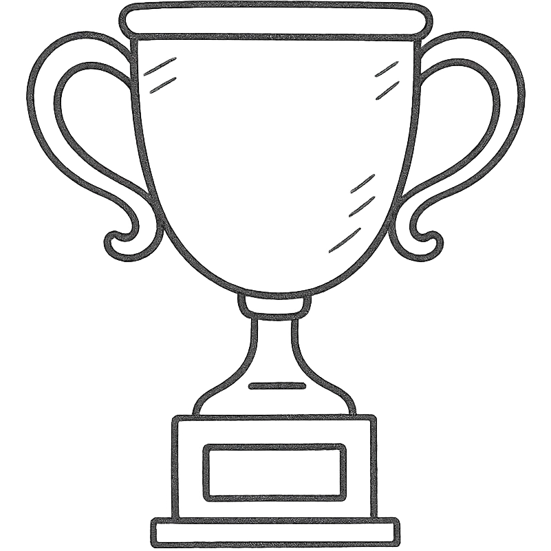 A trophy emoji