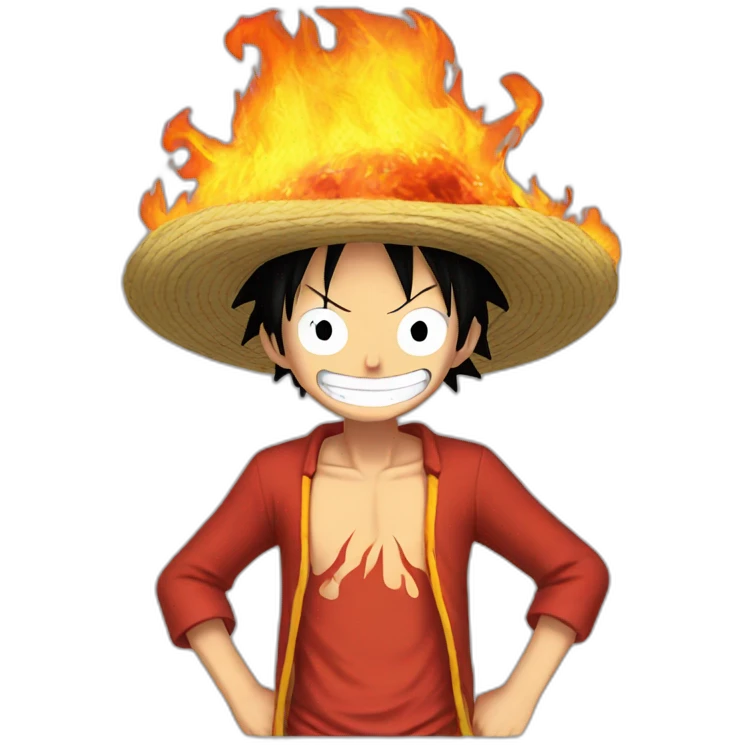 luffy on fire emoji