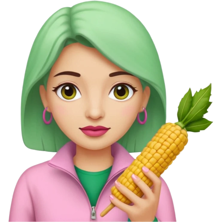 Un tamal femenino animado/caricaturado con moño, muy enferma con un termómetro en la boca. emoji