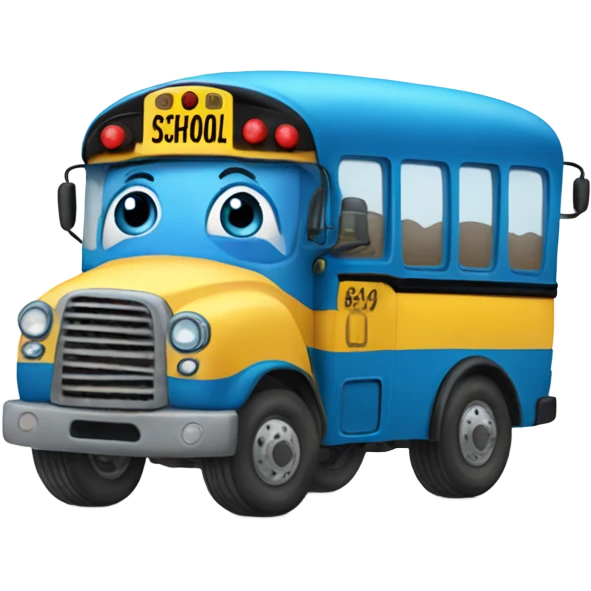 Pupfish driving a school bus emoji
