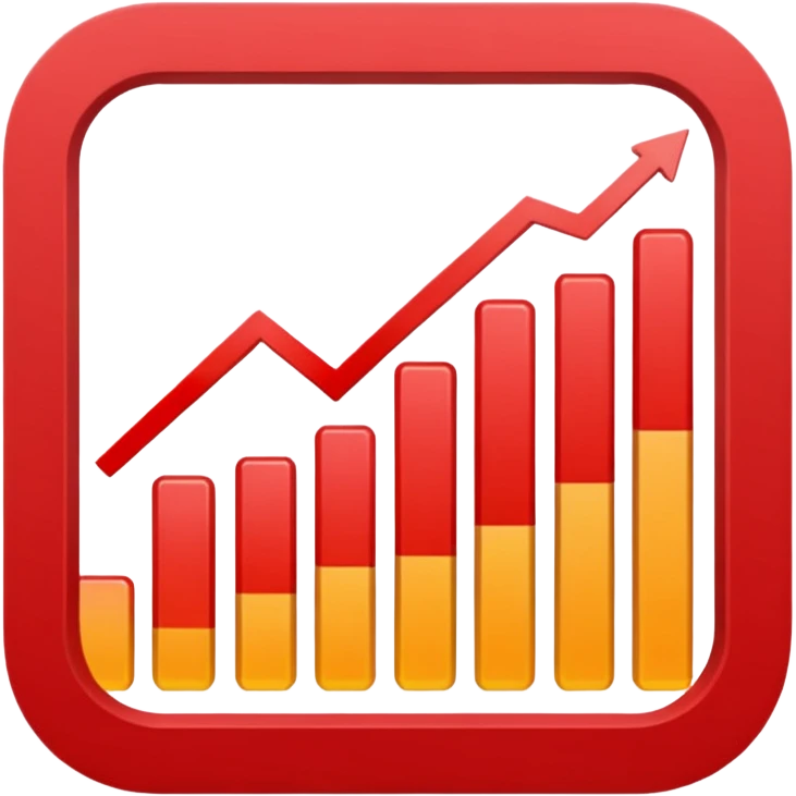 red chart decreasing down emoji