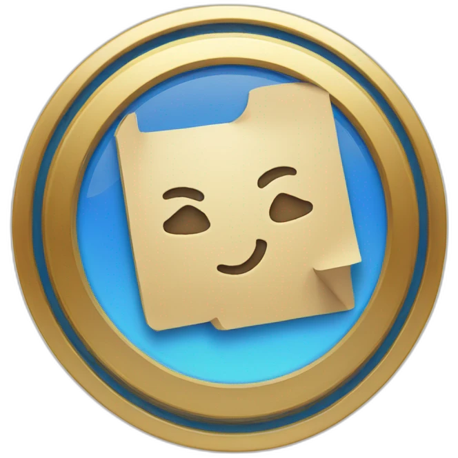 Citculat blue verification badge with a checkmark inside it emoji
