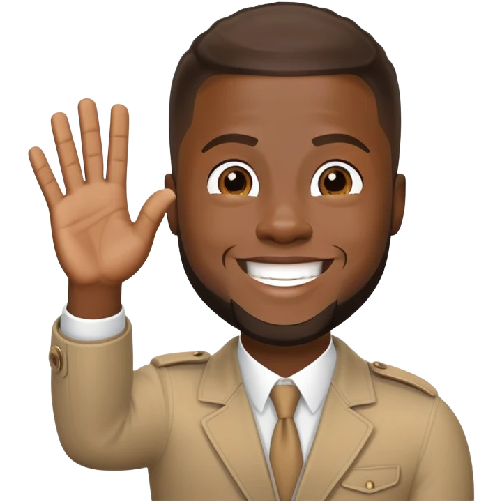 Kevin Hart waving hello emoji