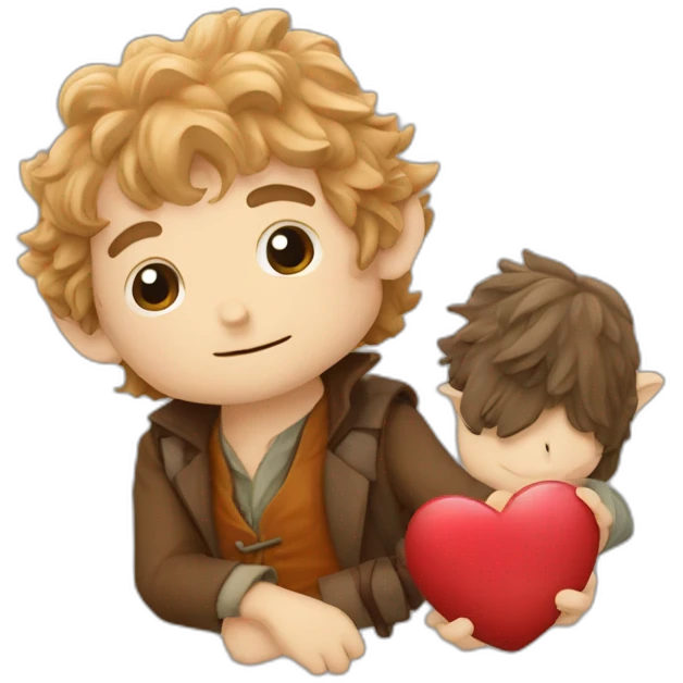 lovely bilbo baggins and a heart emoji