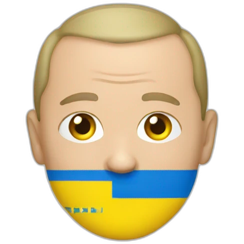 Putin with Ukrainian flag emoji