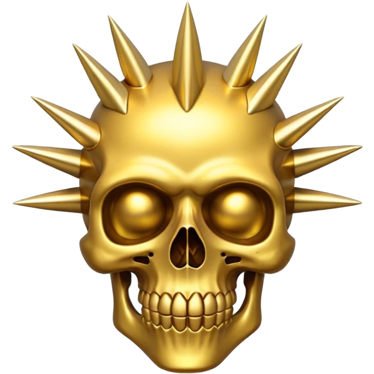 gold skull with spikes emoji