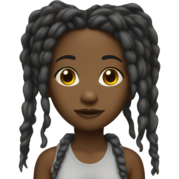 black girl with dreads  emoji
