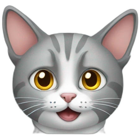 Cat using computer emoji