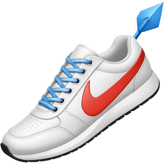 Single sneaker or minimalist foot taking a step, with a small arrow forward. Symbolizes action and progress. emoji