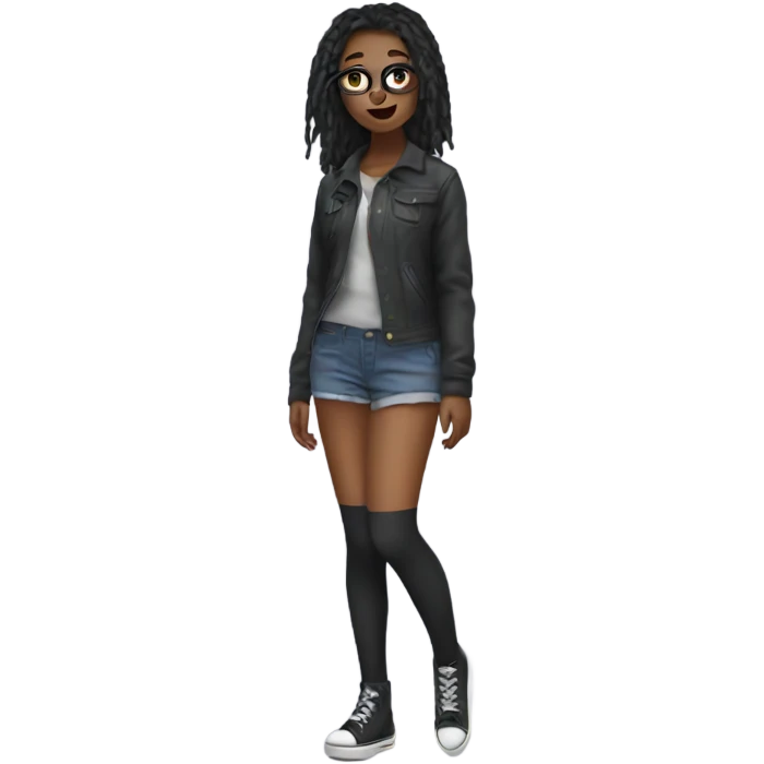 rad girl in thighhighs emoji