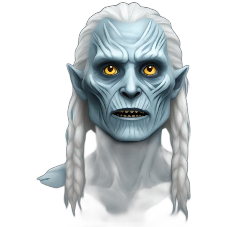 white walker upper body realistic emoji