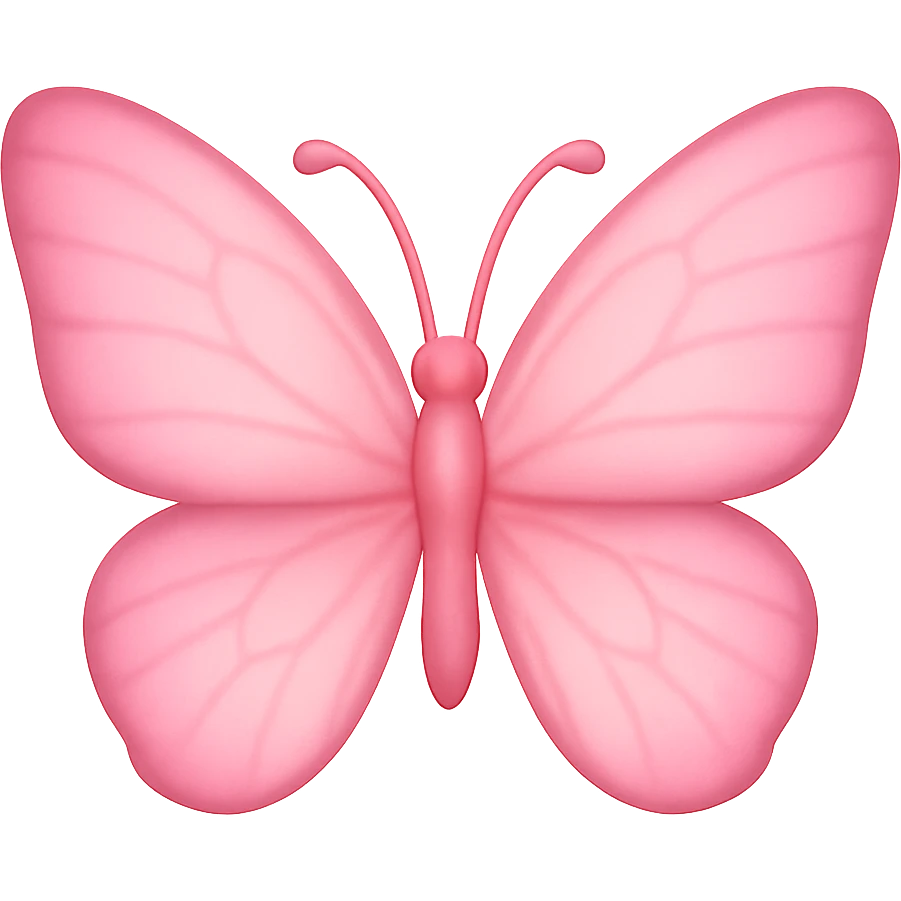 pink butterfly emoji, delicate and cheerful emoji