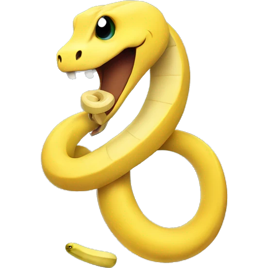 Snake who hugs a banana emoji