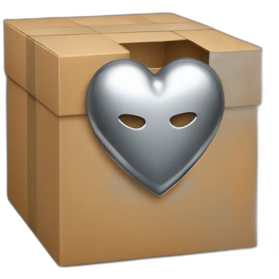a chrome heart in the box emoji