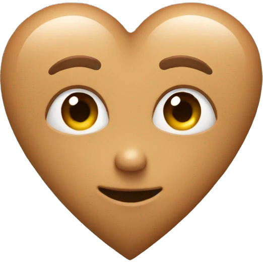 Light brown heart emoji