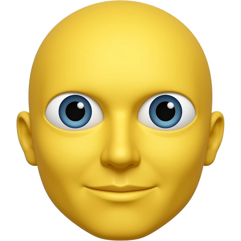 Yellow emoji without a mouth with eyes 😶 emoji