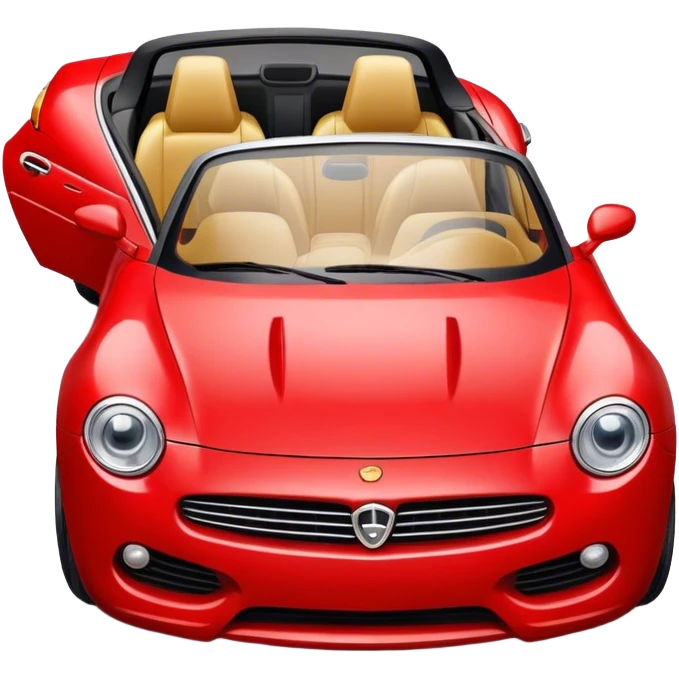red car top down emoji