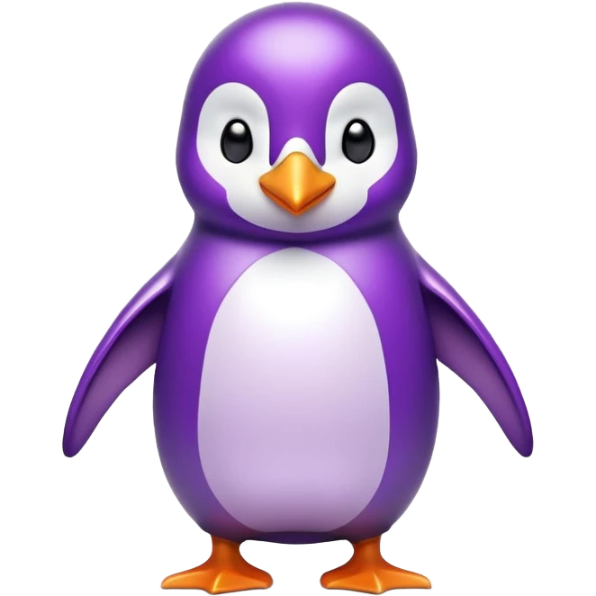 Purple penguin  emoji