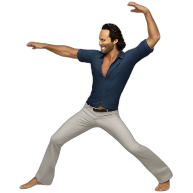 Rodrigo Santoro dancing emoji